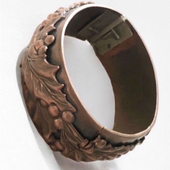 Mid-Century Whiting & Davis-Style Copper Clamper Bracelet - Picture 4 of 5